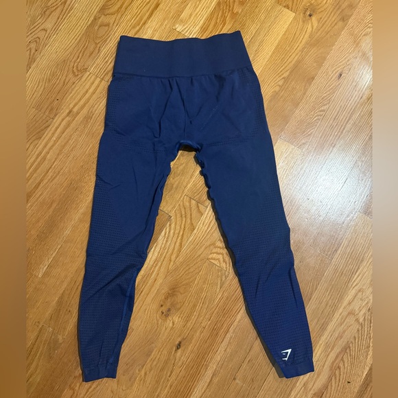 Gymshark Vital Seamless Navy Blue Leggings - Picture 6 of 6